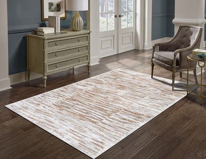 Grey & Cream Area Rug (5x8)