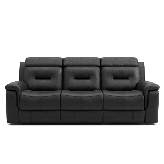 Nelson 3-Piece Recliner Sofa - Black