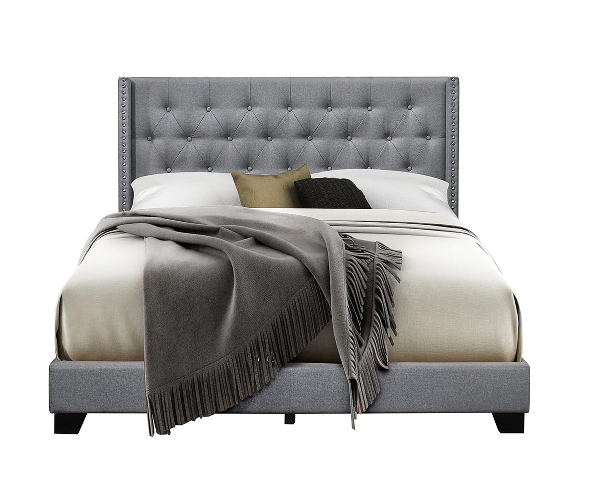 Jomar King Bed - Smoke