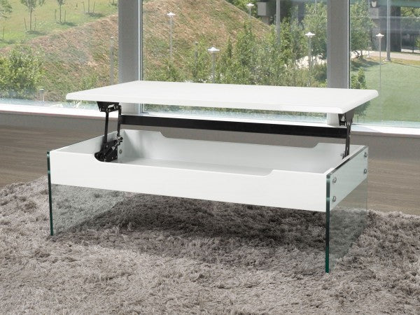 Lift-Top Coffee Table - White detail