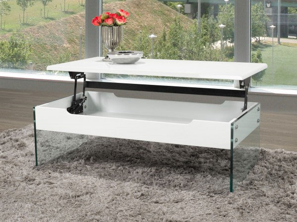 Lift-Top Coffee Table - White detail