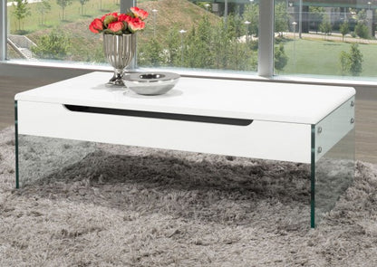 Lift-Top Coffee Table - White detail