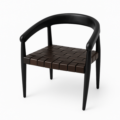 Alessio Dining Chair - Oak & Black