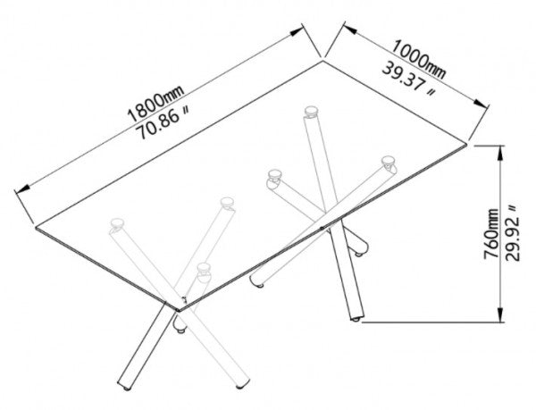 Dining Table - Gold 6-Seater Room Setting