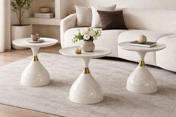Nova Accent Table - White detail