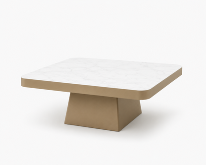Square Coffee Table - Gold Marble