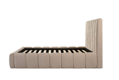 Tufted Channel Bed - Beige detail
