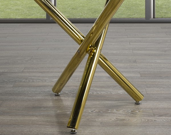 Dining Table - Gold 6-Seater Side View