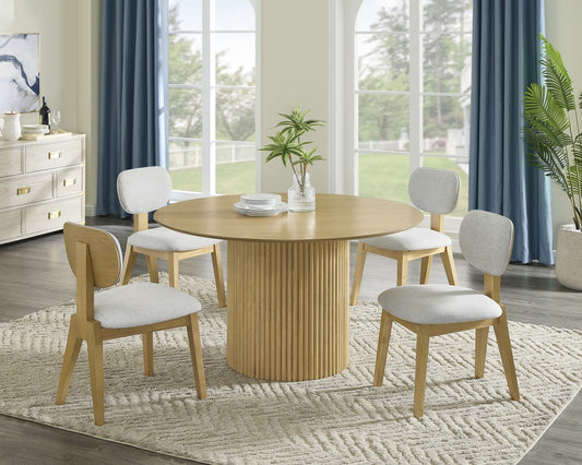 SBDS 406211 - 5 PIECE DINING SET - NATURAL OAK