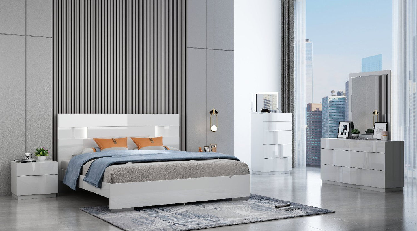 B818 White Contemporary Bedroom Set
