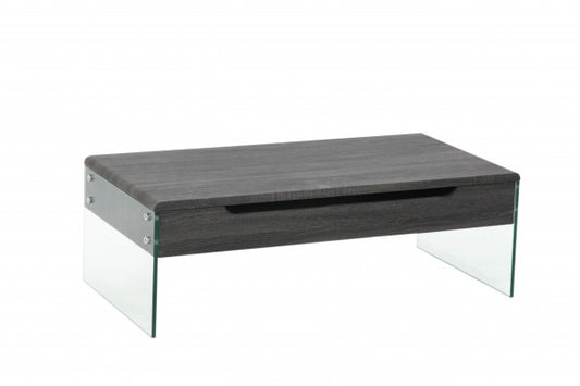 Lift-Top Coffee Table - Grey/White