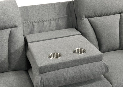 Recliner Sofa Grey - Angle View