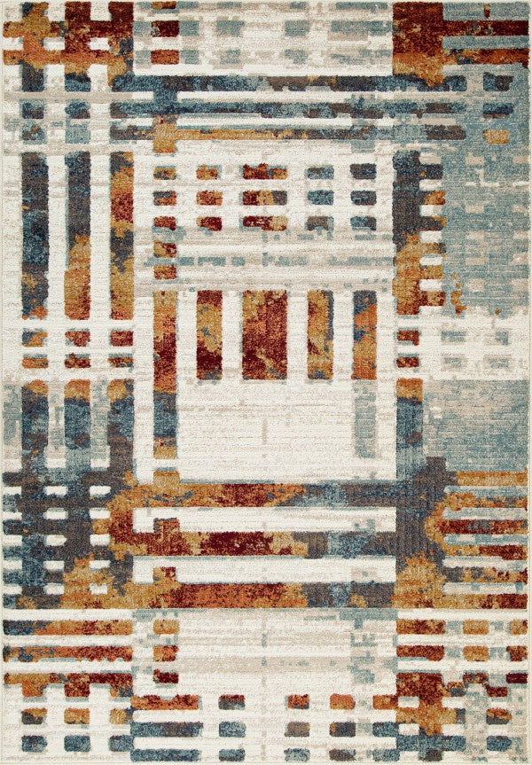 Soleil Area Rug Cream Grey Brown - Main View