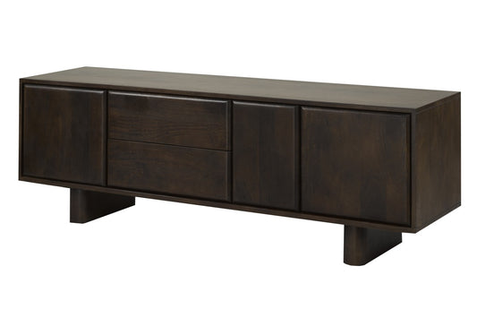 SBTV TIAGO - 63" TV STAND - DARK WALNUT