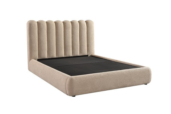 Queen Lift Bed Frame Taupe - Front View