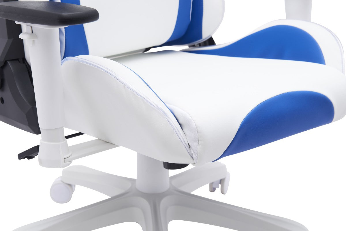 GAMING CHAIR - WHITE/BLUE