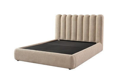 Queen Lift Bed Frame Taupe - Side View