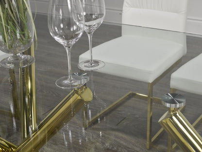 Dining Table - Gold 6-Seater Base Detail