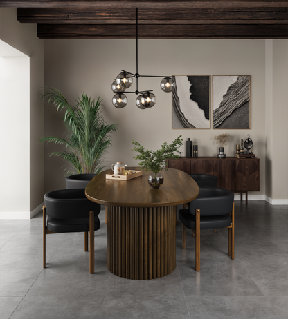 Walnut Dining Table 360 View 3