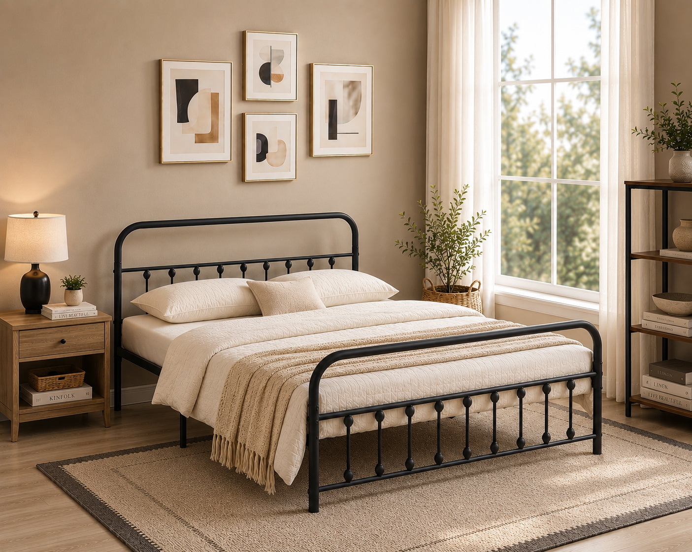 IF-5252 Steel Platform Bed