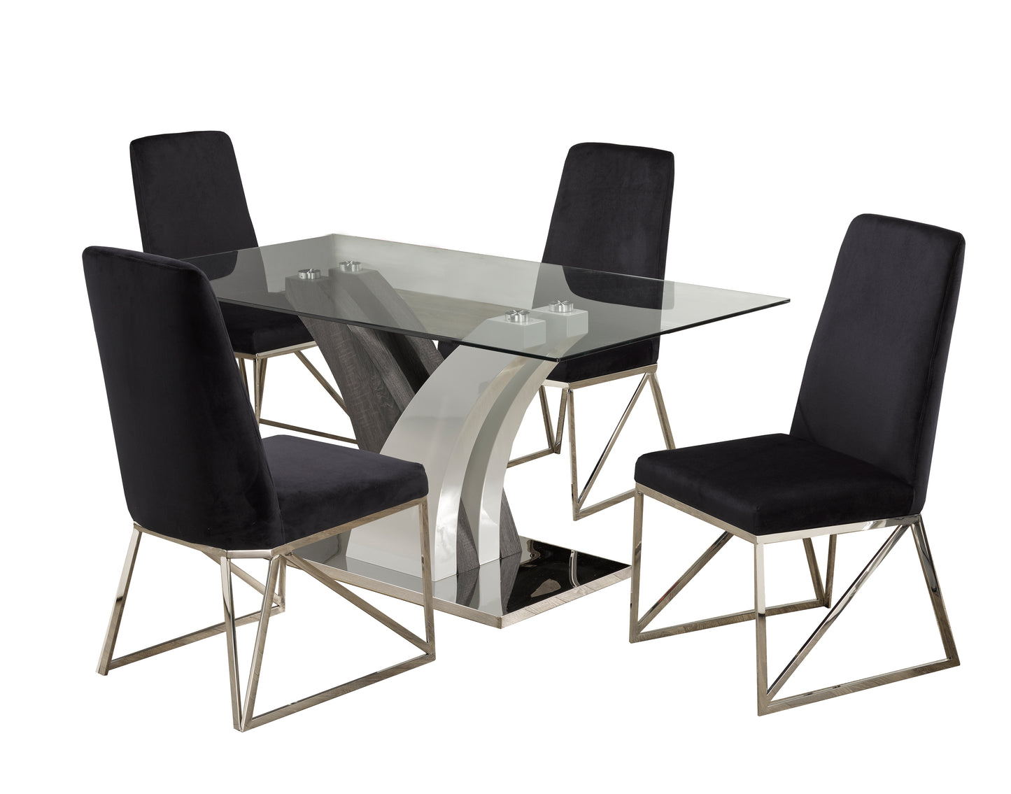 FS 5-PIECE DINING SET - BLACK