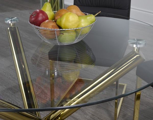 Dining Table - Gold Base Detail