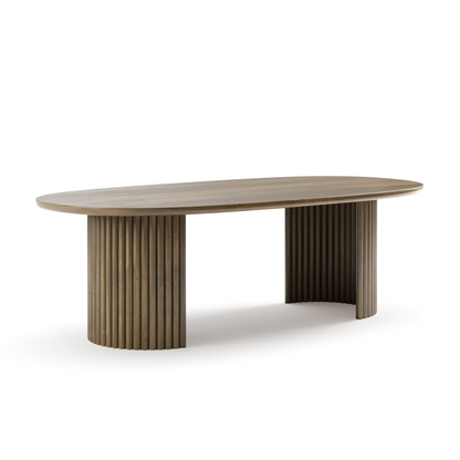 Walnut Dining Set Table Detail