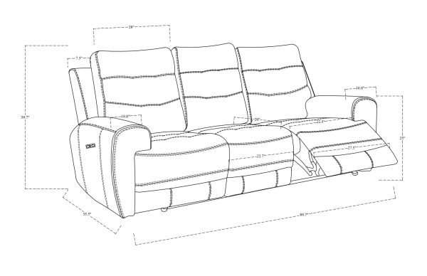 Nola 3-Piece Power Recliner Sofa - Taupe