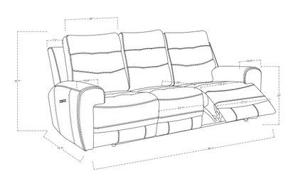 Nola 3-Piece Power Recliner Sofa - Taupe