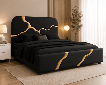 Modern Metal Bed Frame - Black