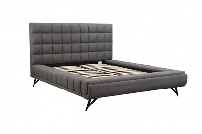 King Platform Bed - Dark Grey