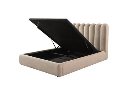 Queen Lift Bed Frame Taupe - Storage View