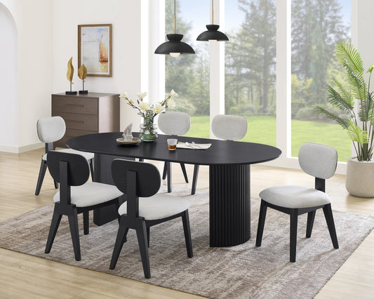 SBDS 416217 - 7 PIECE DINING SET - BLACK