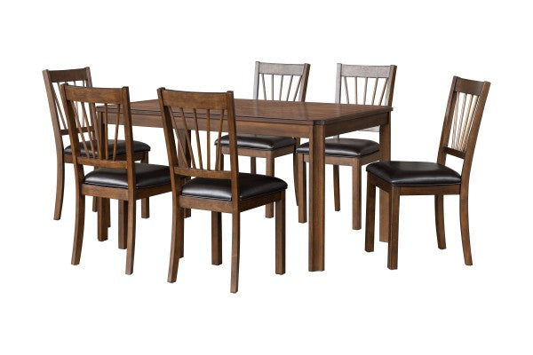 Aubin 7-Piece Dining Set Espresso - Main View