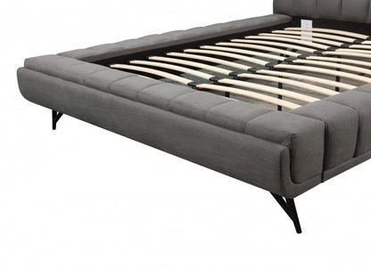 King Platform Bed - Dark Grey