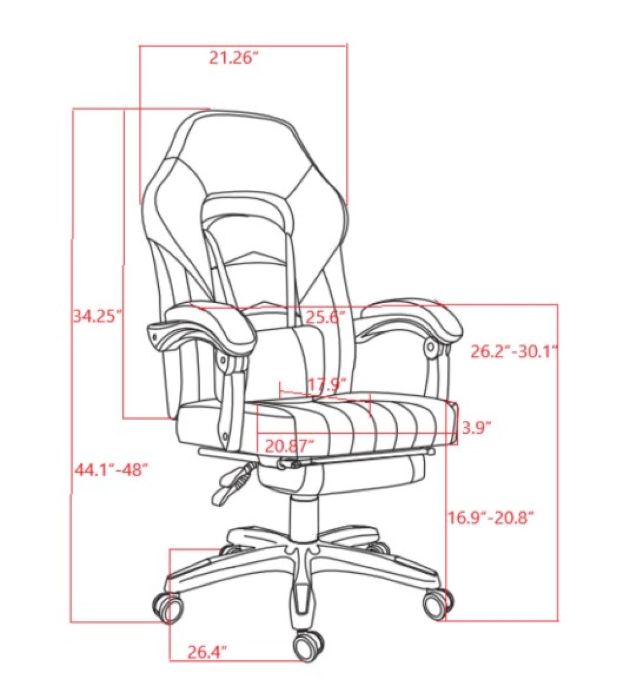 GAMING CHAIR - BLACK/GREY