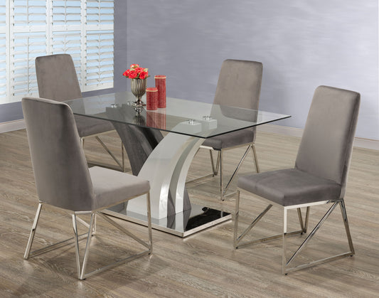 5-Piece Dining Set - Grey