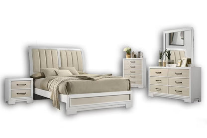 Flora Queen 8-Piece Bedroom Set - White