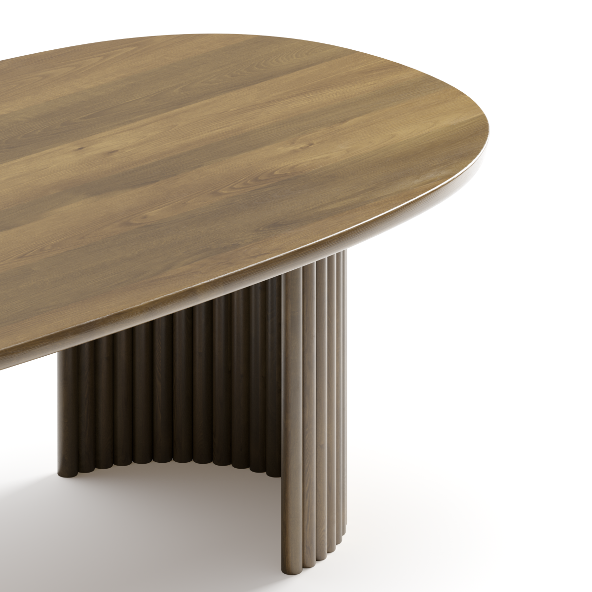 Walnut Dining Table Pedestal