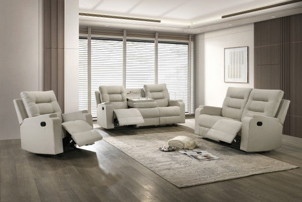 Recliner Sofa Beige - Angle View