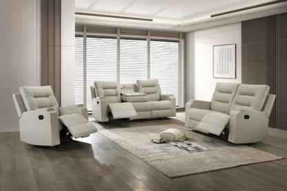 Recliner Sofa Beige - Angle View