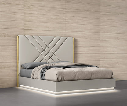 Akira King Bed - Grey